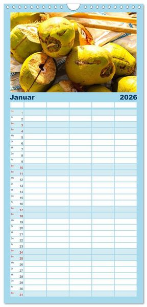 Produktbild: Familienplaner 2026 - Bahamas - Paradiesische Str&auml;nde. mit 5 Spalten (Wandkalender, 21 x 45 cm) CALVENDO