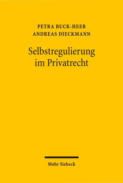 Produktbild: Selbstregulierung im Privatrecht