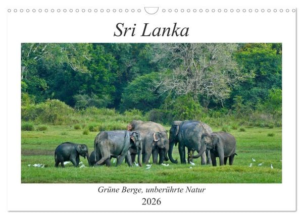 Produktbild: Sri Lanka, Gr&uuml;ne Berge - unber&uuml;hrte Natur (Wandkalender 2026 DIN A3 quer), CALVENDO Monatskalender