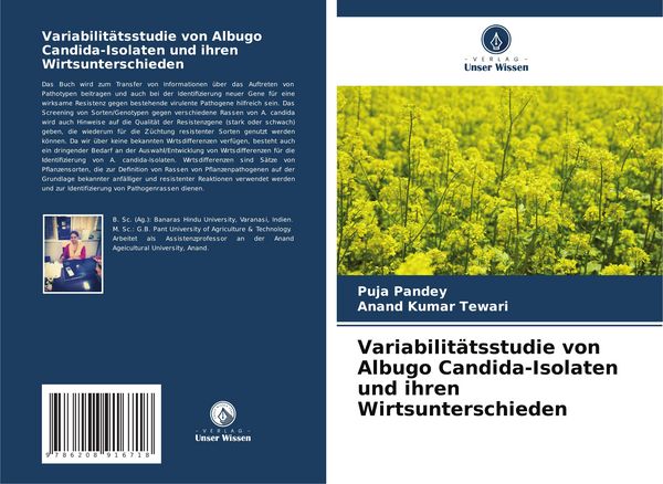 Produktbild: Variabilit&auml;tsstudie von Albugo Candida-Isolaten und ihren Wirtsunterschieden