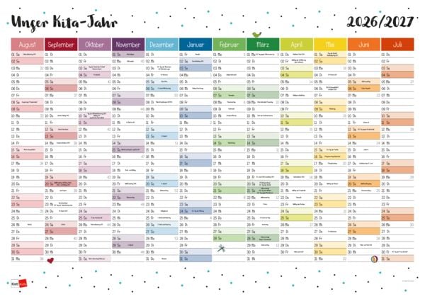 Produktbild: Wandkalender: Unser Kita-Jahr 2026/27