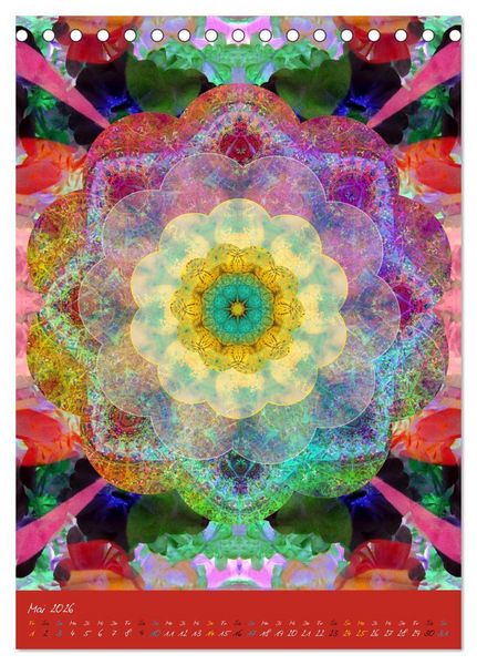 Produktbild: MANDALAS der Natur (Tischkalender 2026 DIN A5 hoch), CALVENDO Monatskalender