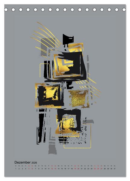 Produktbild: GRAFISCHE KUNST (Tischkalender 2026 DIN A5 hoch), CALVENDO Monatskalender