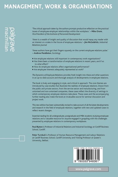 Produktbild: The Dynamics of Employee Relations