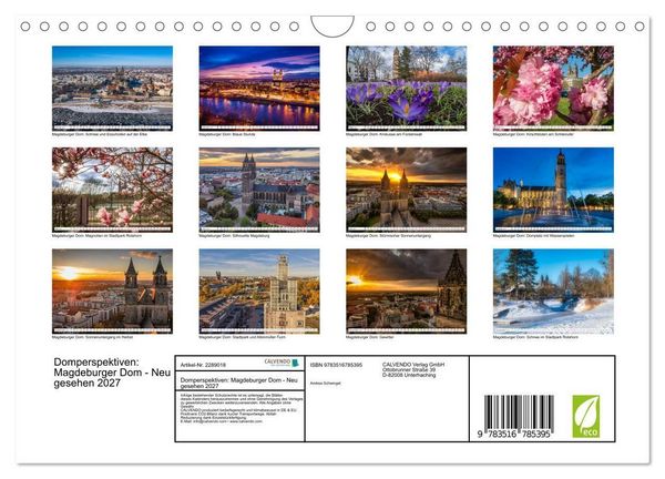 Produktbild: Domperspektiven: Magdeburger Dom - Neu gesehen 2027 (Wandkalender 2027 DIN A4 quer), CALVENDO Monatskalender