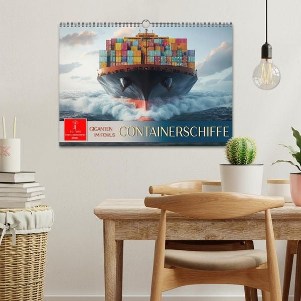 Produktbild: Containerschiffe - Giganten im Fokus (Wandkalender 2026 DIN A3 quer), CALVENDO Monatskalender