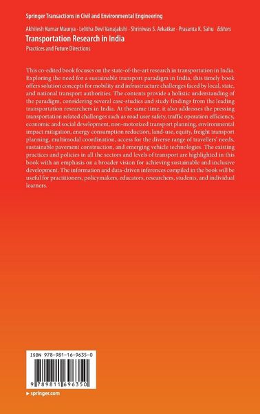 Produktbild: Transportation Research in India