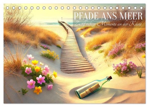 Produktbild: Pfade ans Meer (Tischkalender 2026 DIN A5 quer), CALVENDO Monatskalender