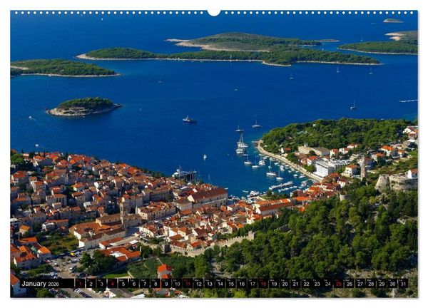 Produktbild: Hvar The sunny Island of Croatia (High Quality Premium Wall Calendar 2026 DIN A2 landscape),CALVENDO 12 Month Wall Calendar
