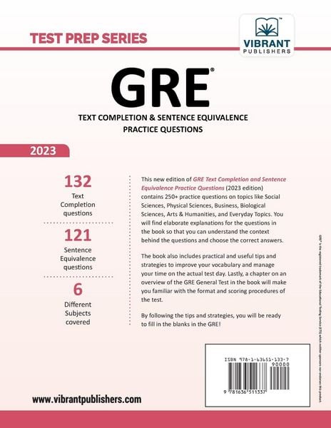 Produktbild: GRE Text Completion and Sentence Equivalence Practice Questions