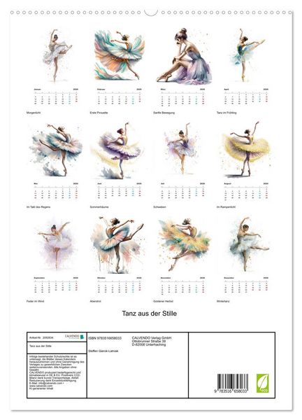 Produktbild: Tanz aus der Stille (hochwertiger Premium Wandkalender 2026 DIN A2 hoch), Kunstdruck in Hochglanz