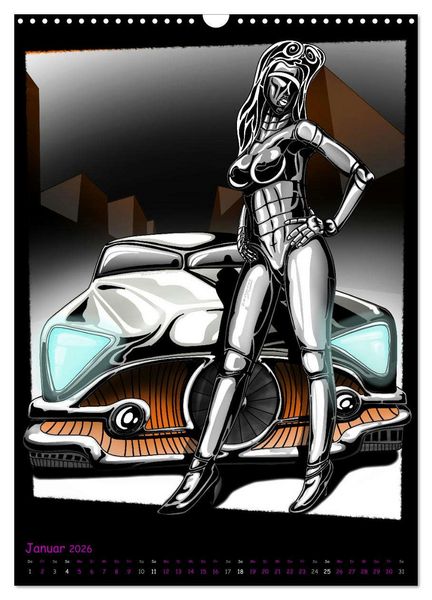 Produktbild: CYBER PINUPS (Wandkalender 2026 DIN A3 hoch), CALVENDO Monatskalender