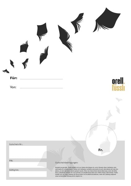 Geschenkkarte per Mail Fliegende Bücher