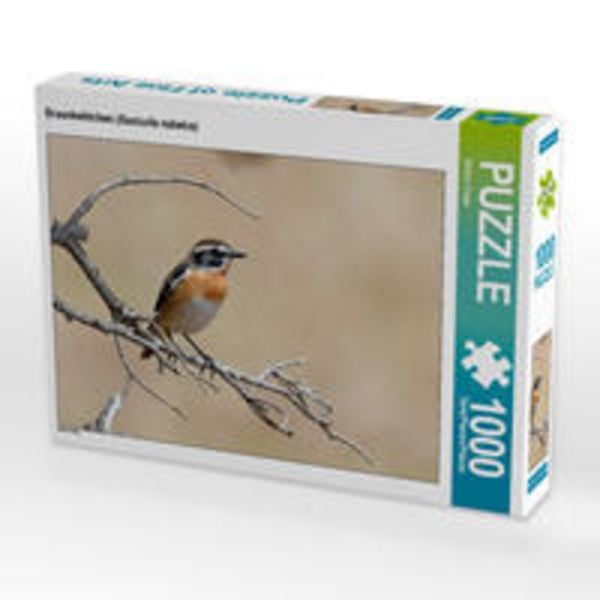 CALVENDO Puzzle Braunkehlchen (Saxicola rubetra) | 1000 Teile Lege-Größe 64x48cm Foto-Puzzle für glückliche Stunden