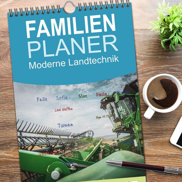 Produktbild: Familienplaner 2026 - Moderne Landtechnik mit 5 Spalten (Wandkalender, 21 x 45 cm) CALVENDO