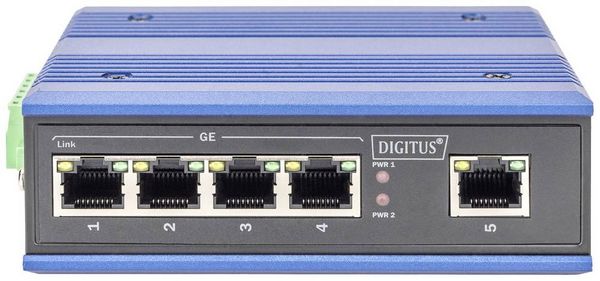 Produktbild: Digitus DN-651118 DN-651118 Industrial Ethernet Switch 5 Port 10 / 100 / 1000MBit/s