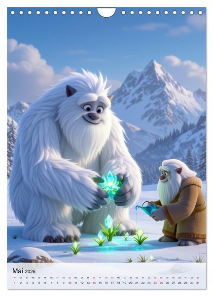 Produktbild: Das verborgene Dorf der Yetis (Wandkalender 2026 DIN A4 hoch), CALVENDO Monatskalender