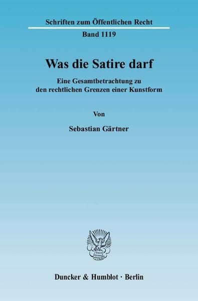 Produktbild: Was die Satire darf.