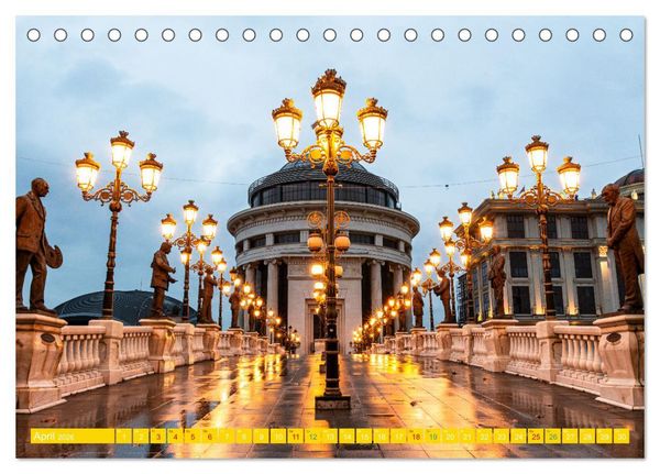 Produktbild: Skopje - Nordmazedoniens &uuml;berraschende Hauptstadt (Tischkalender 2026 DIN A5 quer), CALVENDO Monatskalender