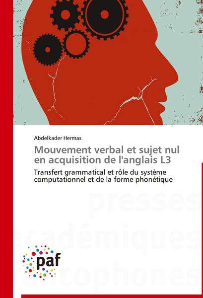 Produktbild: Mouvement verbal et sujet nul en acquisition de l'anglais L3