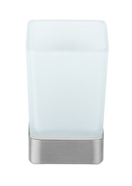 Produktbild: Turbo-Loc&reg; Zahnputzbecher Mod. Genova Matt, Abnehmbarer Becher aus satiniertem Glas