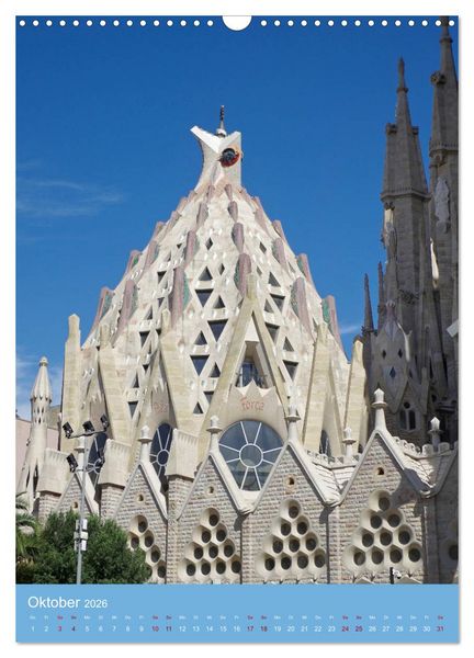 Produktbild: Sagrada Fam&iacute;lia - Gaud&iacute;s unvollendetes Meisterwerk (Wandkalender 2026 DIN A3 hoch), CALVENDO Monatskalender