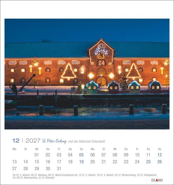 Produktbild: St. Peter-Ording und die Halbinsel Eiderstedt Postkartenkalender 2027 - und die Halbinsel Eiderstedt