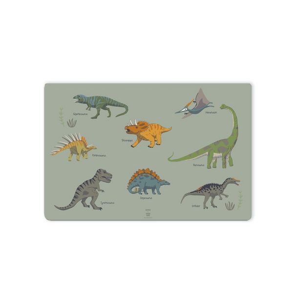 Produktbild: Scriptum Schreibtischunterlage f&uuml;r Kinder Acht Dinosaurier - 60 x 40 cm - aus premium Vinyl