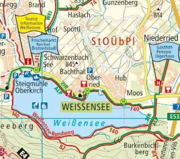 Produktbild: F&uuml;ssen und Umgebung mit Tannheimer Tal 1:50 000