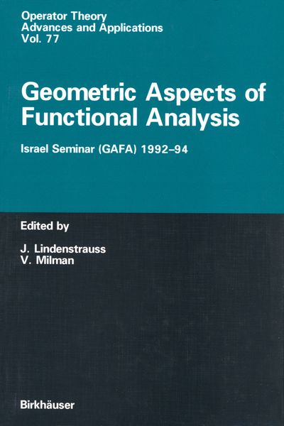 Produktbild: Geometric Aspects of Functional Analysis