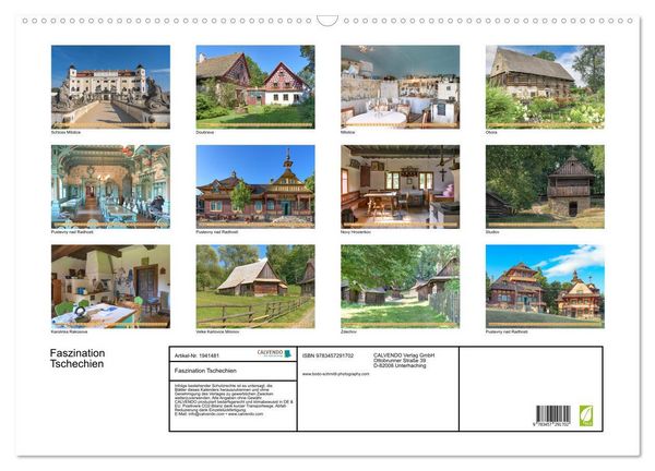 Produktbild: Faszination Tschechien (Wandkalender 2026 DIN A2 quer), CALVENDO Monatskalender