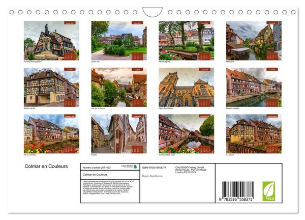 Produktbild: Colmar en Couleurs (Calendrier mural 2026 DIN A4 vertical), CALVENDO calendrier mensuel