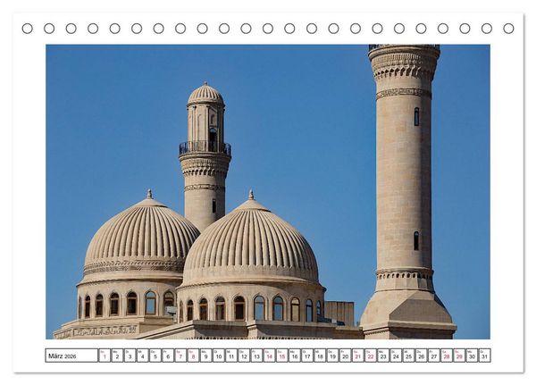 Produktbild: Baku - Erd&ouml;l, Sozialismus und Welterbe (Tischkalender 2026 DIN A5 quer), CALVENDO Monatskalender