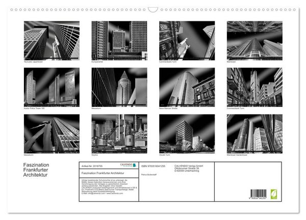 Produktbild: Faszination Frankfurter Architektur (Wandkalender 2026 DIN A2 quer), CALVENDO Monatskalender