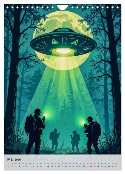 Produktbild: Wir sind nicht allein - UFO-Mythen (Wandkalender 2026 DIN A4 hoch), CALVENDO Monatskalender