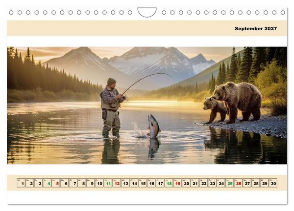 Produktbild: Alaska - Angeln auf Lachs - Panorama (Wandkalender 2027 DIN A4 quer), CALVENDO Monatskalender