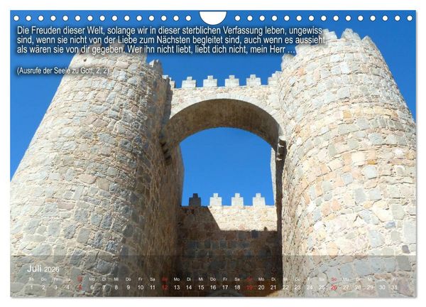 Produktbild: Auf den Spuren der Heilige Teresa von Avila (Wandkalender 2026 DIN A4 quer), CALVENDO Monatskalender