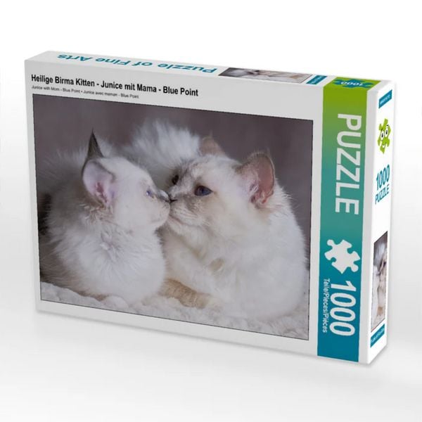 CALVENDO Puzzle Junice mit Mama - Blue Point | 1000 Teile Lege-Größe 64x48cm Foto-Puzzle für glückliche Stunden