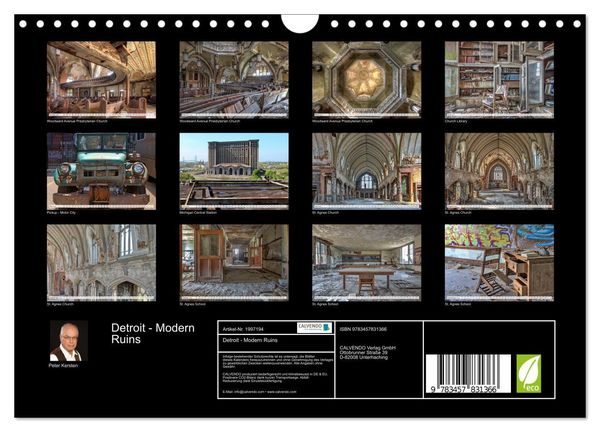 Produktbild: Detroit - Modern Ruins (Wandkalender 2026 DIN A4 quer), CALVENDO Monatskalender