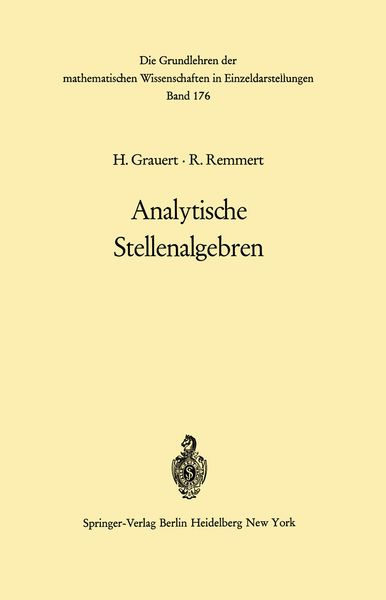 Produktbild: Analytische Stellenalgebren