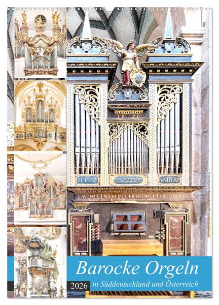 Produktbild: Barocke Orgeln in Su&uml;ddeutschland und &Ouml;sterreich (Wandkalender 2026 DIN A2 hoch), CALVENDO Monatskalender