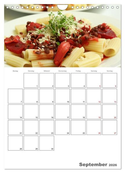 Produktbild: Pasta mit Gem&uuml;se (Wandkalender 2026 DIN A4 hoch), CALVENDO Monatskalender