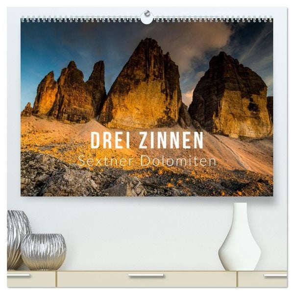 Produktbild: Drei Zinnen. Sextner Dolomiten (hochwertiger Premium Wandkalender 2026 DIN A2 quer), Kunstdruck in Hochglanz