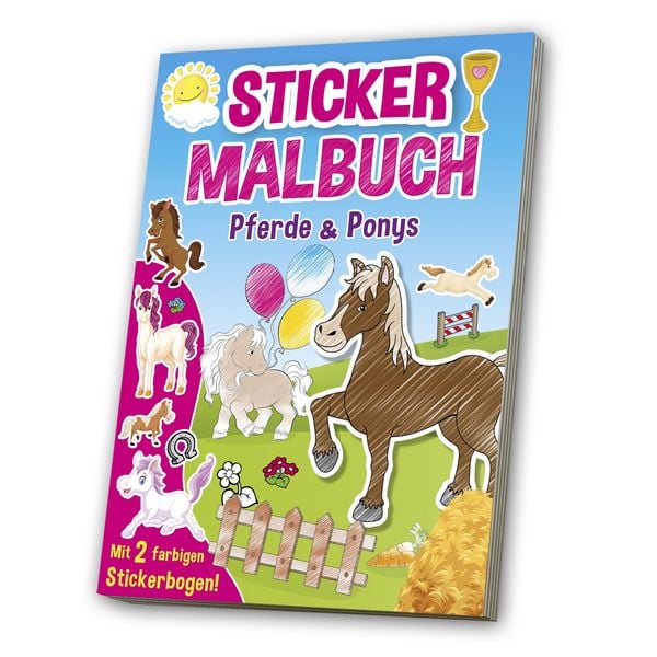 Produktbild: Stickermalbuch: Pferde & Ponys