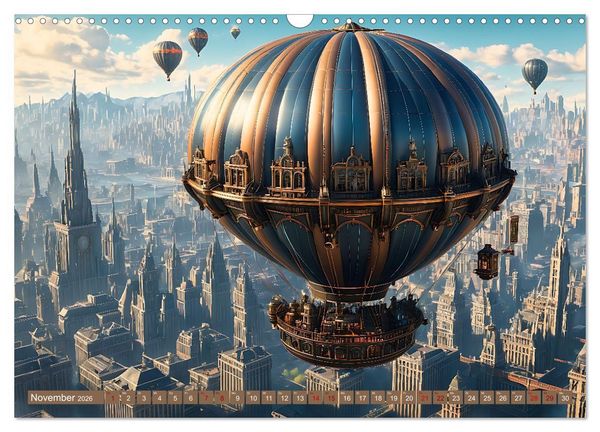 Produktbild: Steampunk Flugmaschinen (Wandkalender 2026 DIN A3 quer), CALVENDO Monatskalender