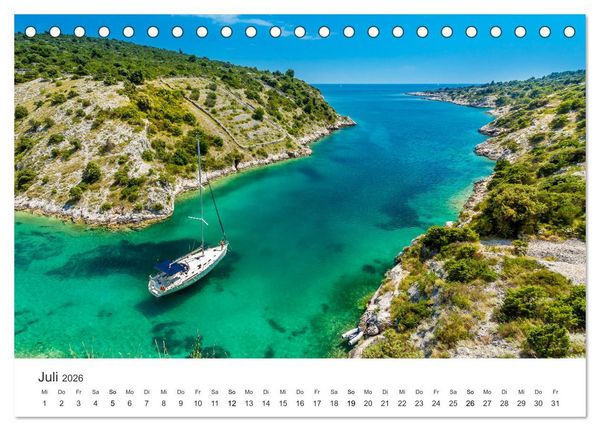 Produktbild: Malerisches Kroatien (Tischkalender 2026 DIN A5 quer), CALVENDO Monatskalender