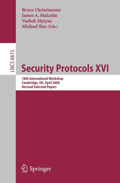 Produktbild: Security Protocols XVI