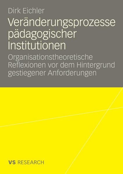 Produktbild: Ver&auml;nderungsprozesse p&auml;dagogischer Institutionen