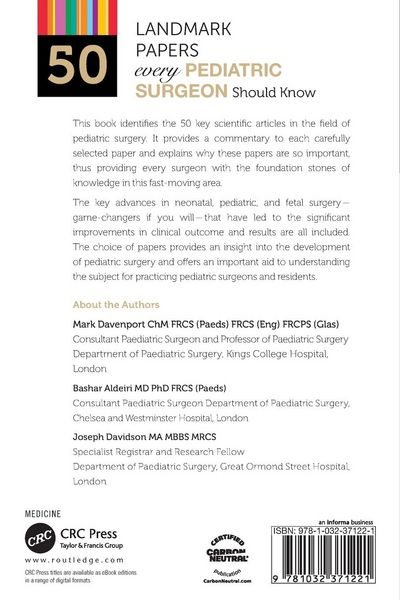 Produktbild: 50 Landmark Papers every Pediatric Surgeon Should Know