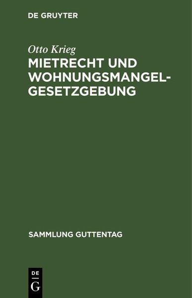 Produktbild: Mietrecht und Wohnungsmangelgesetzgebung
